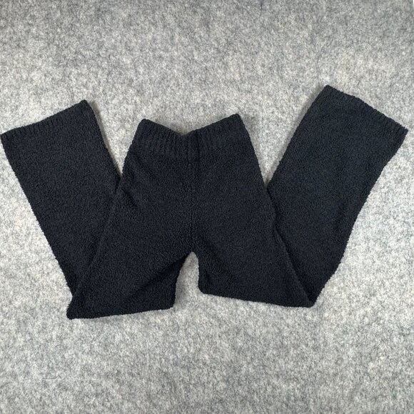 SKIMS Fuzzy Teddy Black Wide Leg Lounge Pants Size XXS/XS Stretch - Picture 12 of 12